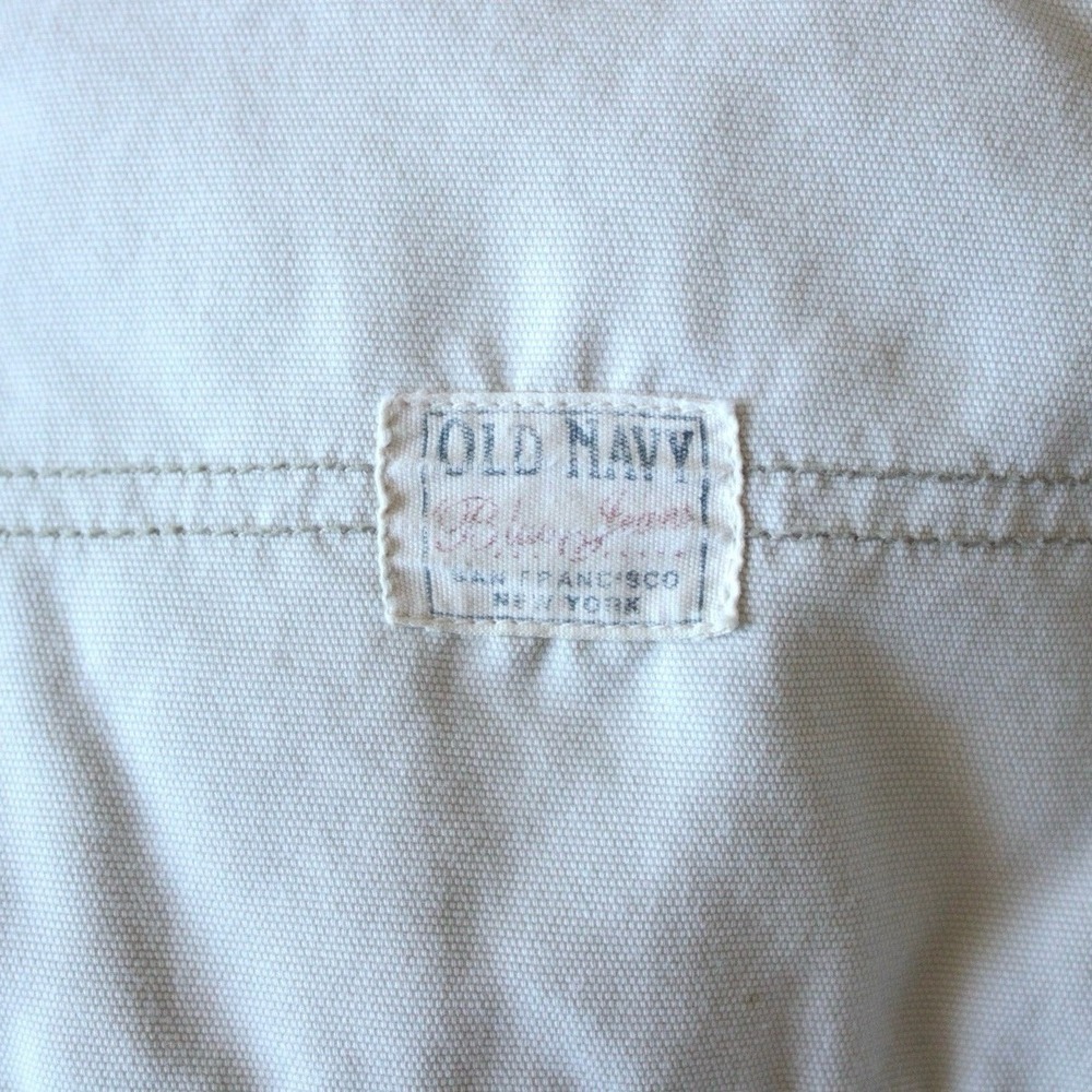 Old Navy Vintage 90s Painter Carpenter Shorts 32 Stone Beige Canvas Utility - Picture 4 of 8